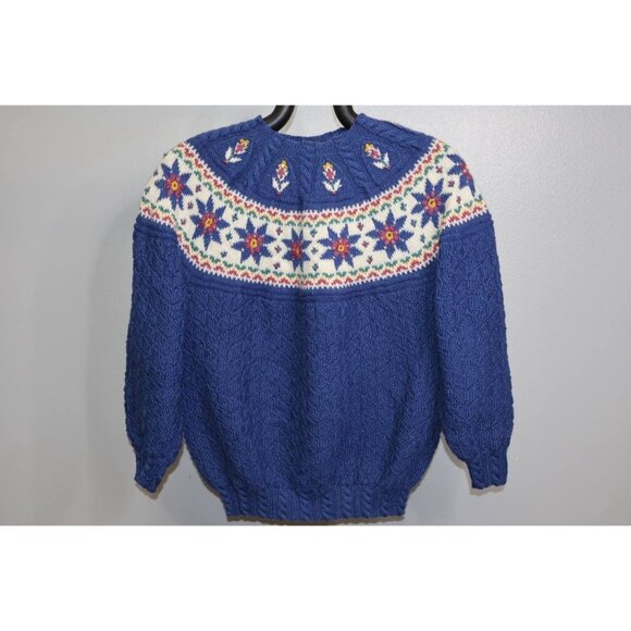 Vintage Dale of Norway Womens Wool Nordic Pure Wool Sweater Flower Pattern - Picture 4 of 5